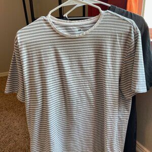 H&M grey stripped slim fit tee